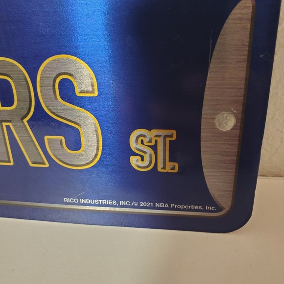 Golden State Warriors Metal License Plate Sign – NBA Official – Wall Decor - Picture 3 of 9